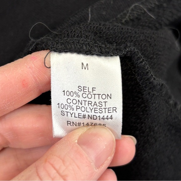 NUDE Black and White Hooded Jacket with Stripes - Picture 4 of 4